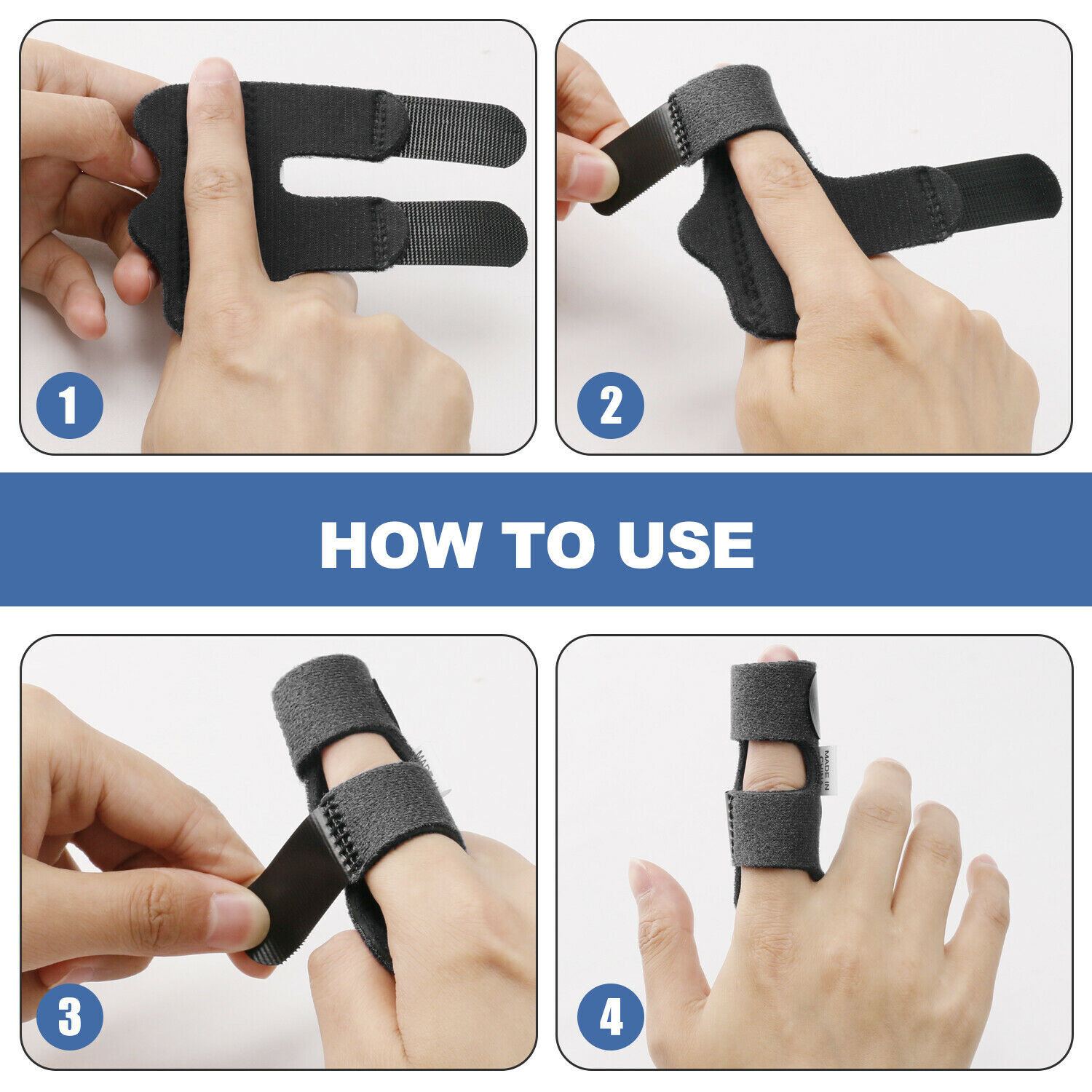3pcs Trigger Finger Splint Straightener Corrector Support Brace Protector Relief