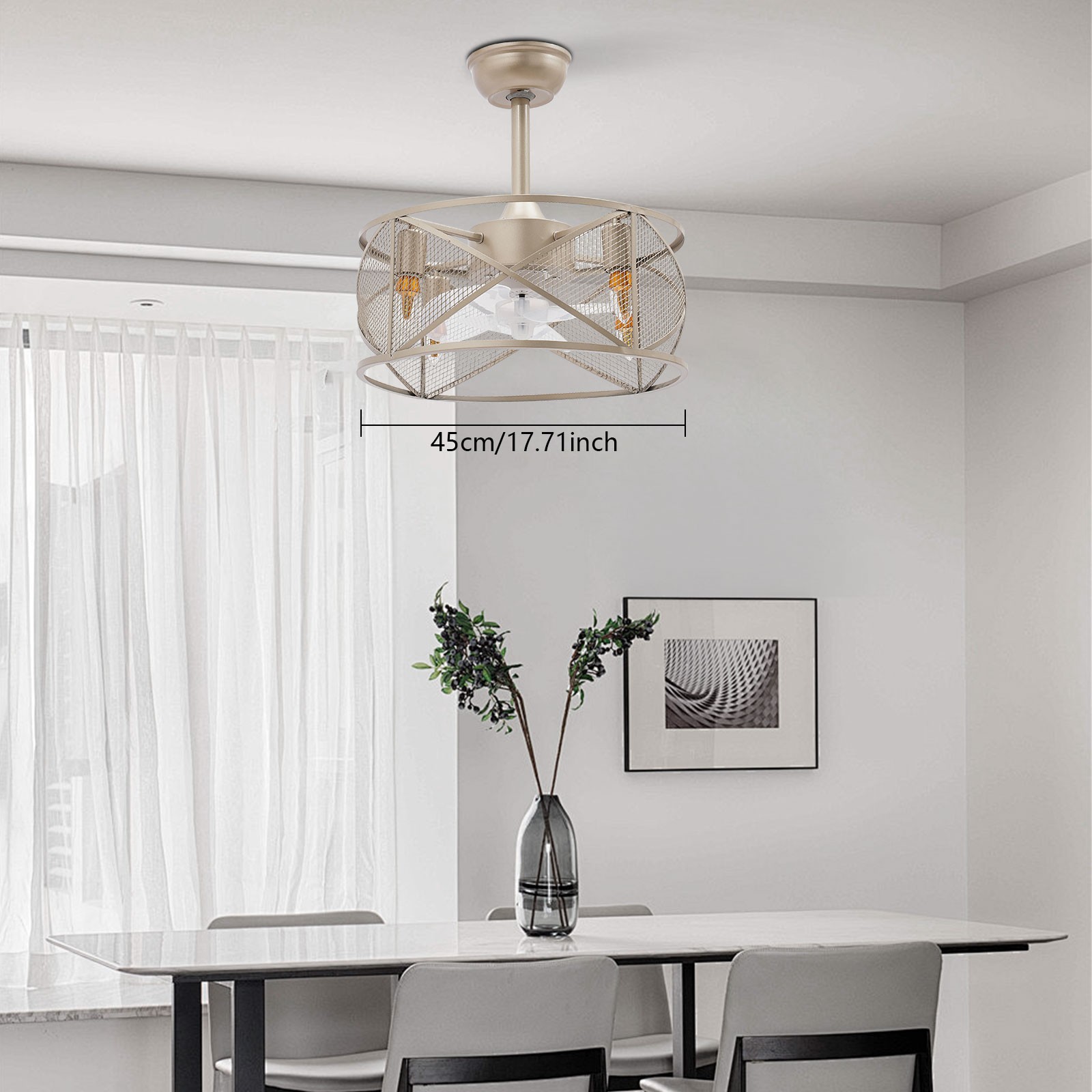 Caged Ceiling Fan Light Ceiling Fan Light Ceiling Fan with Light Remote Control