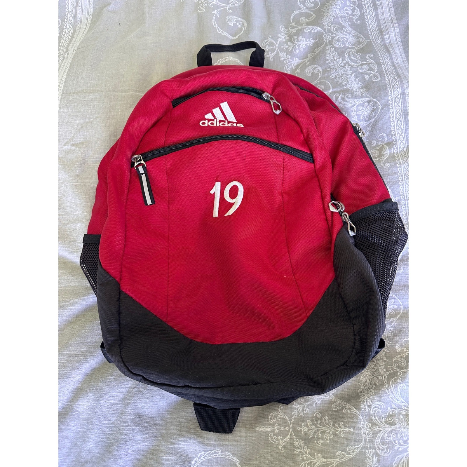Adidas Soccer Backpack Collegiate Red Bag 19 Striker II Team Sports Travel