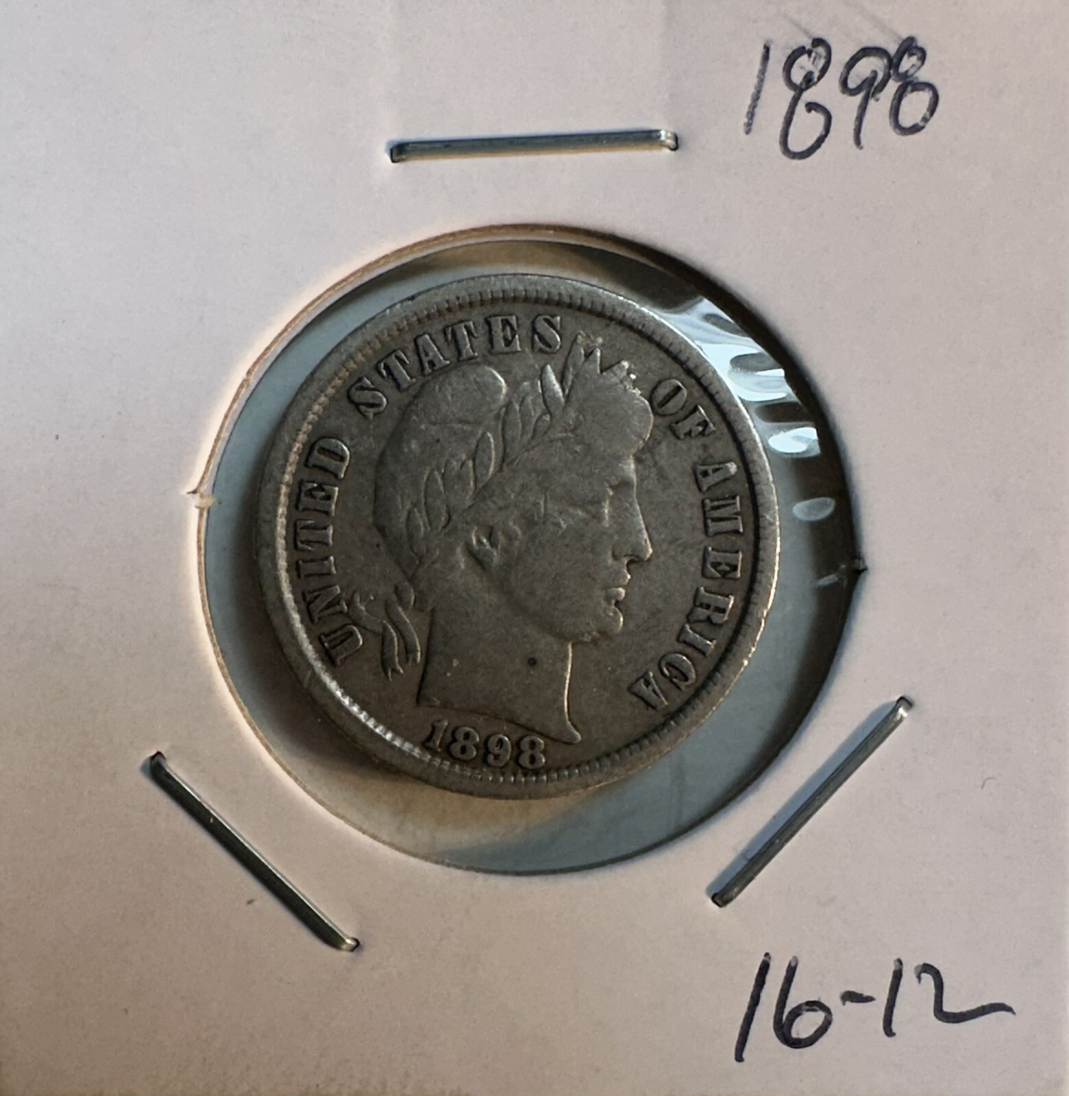 1898-P Barber Dime - (16-12)