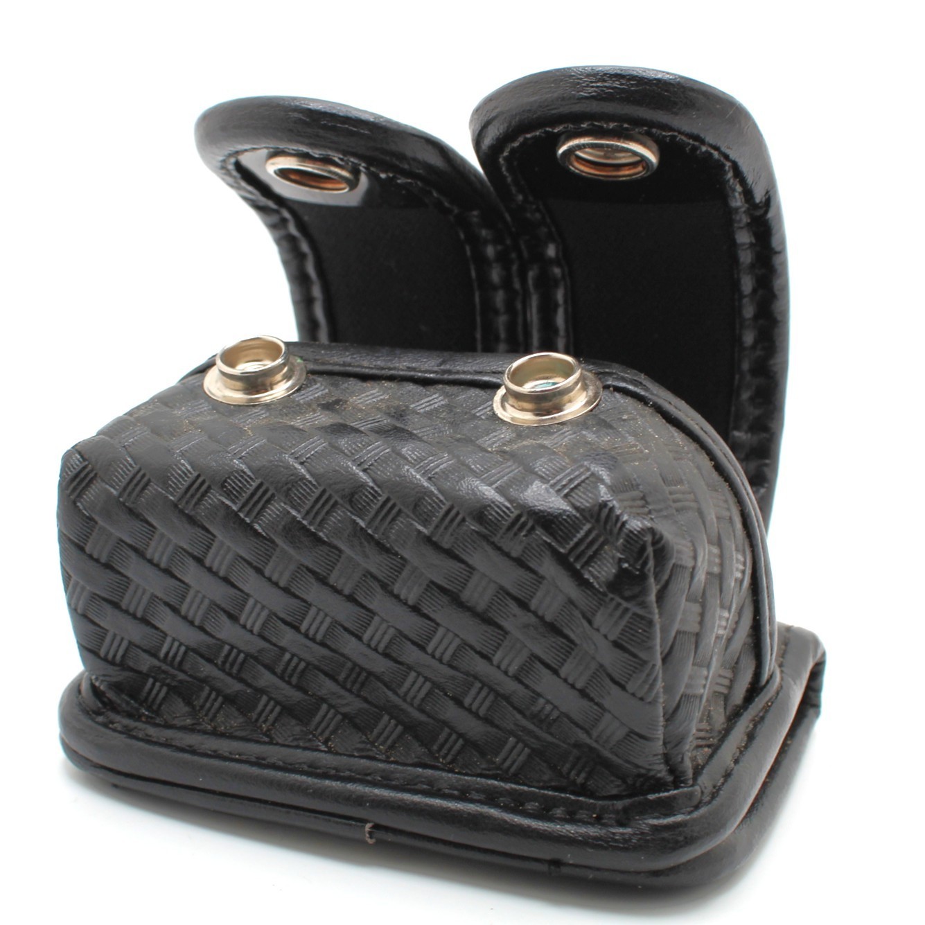 Double Speedloader Case Basketweave Snap Closure Revolver Shooting