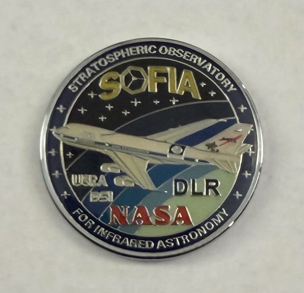 NASA SOFIA Stratospheric Observatory Infrared Astronomy 1.50” Challenge Coin