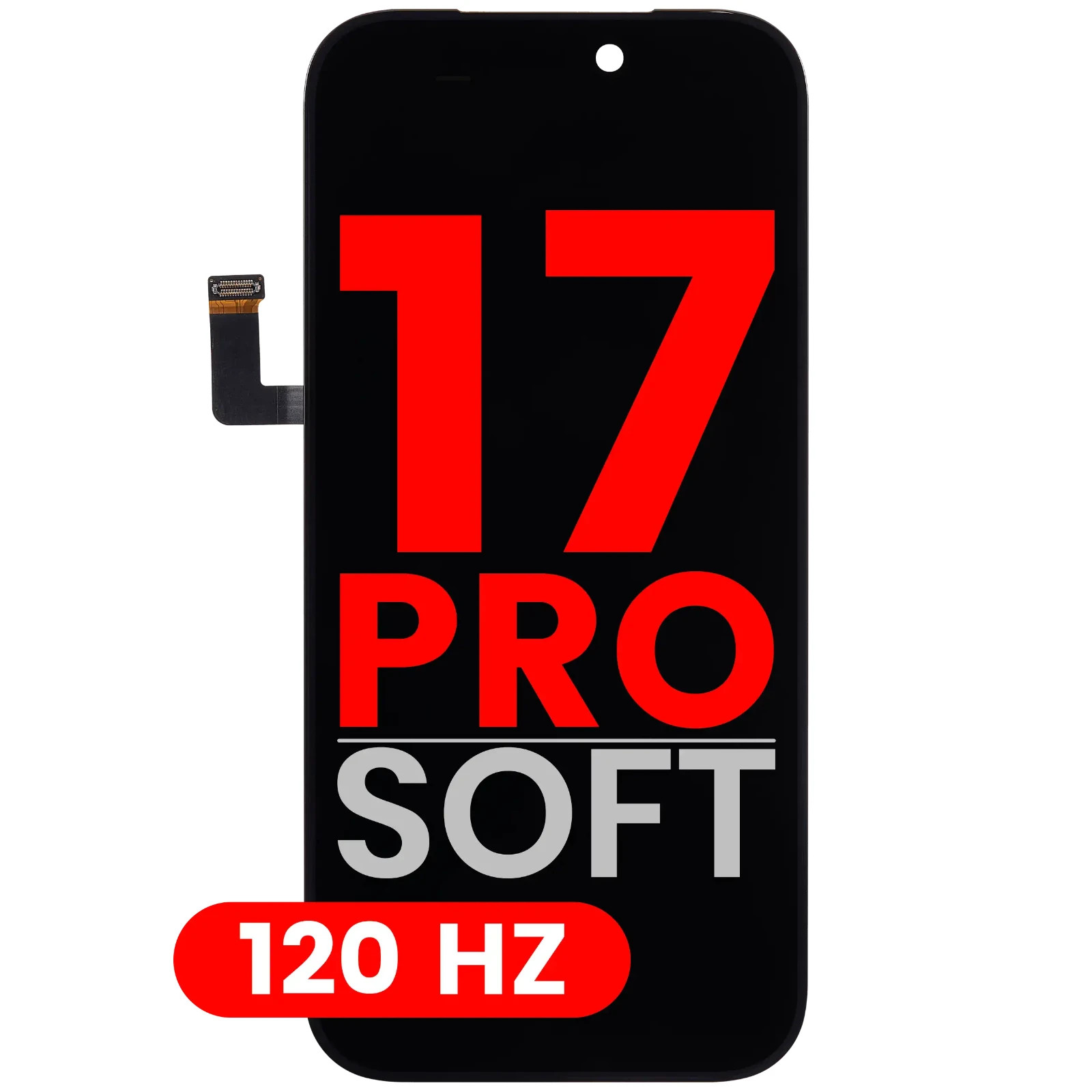 i Phone 17 Pro Soft OLED Display Touchscreen Digitizer Replacement Real 120HZ