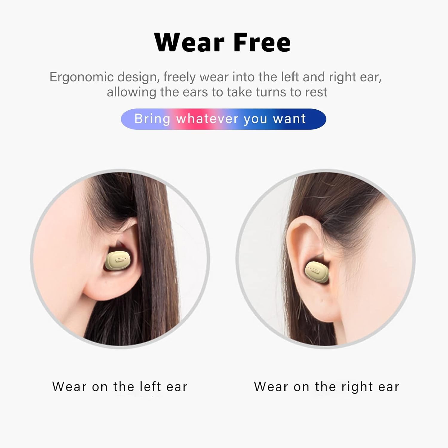 SYSFUN Single Bluetooth Wireless Earbud, Mini Invisible in-Ear Wireless Bluet...