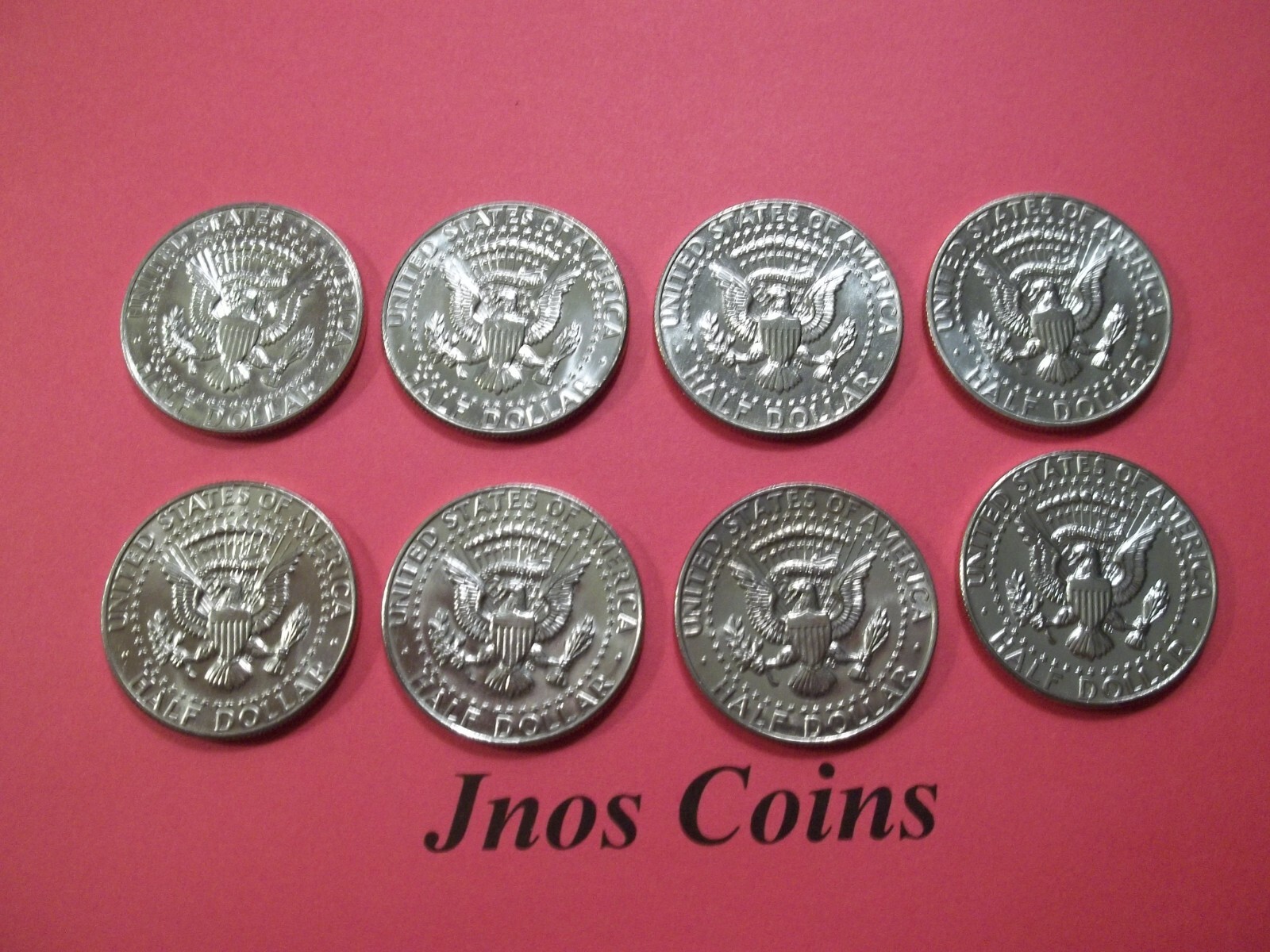 Lot of 8 Kennedy Half Dollar P/D Mint Roll Set 2014-2017 P & D