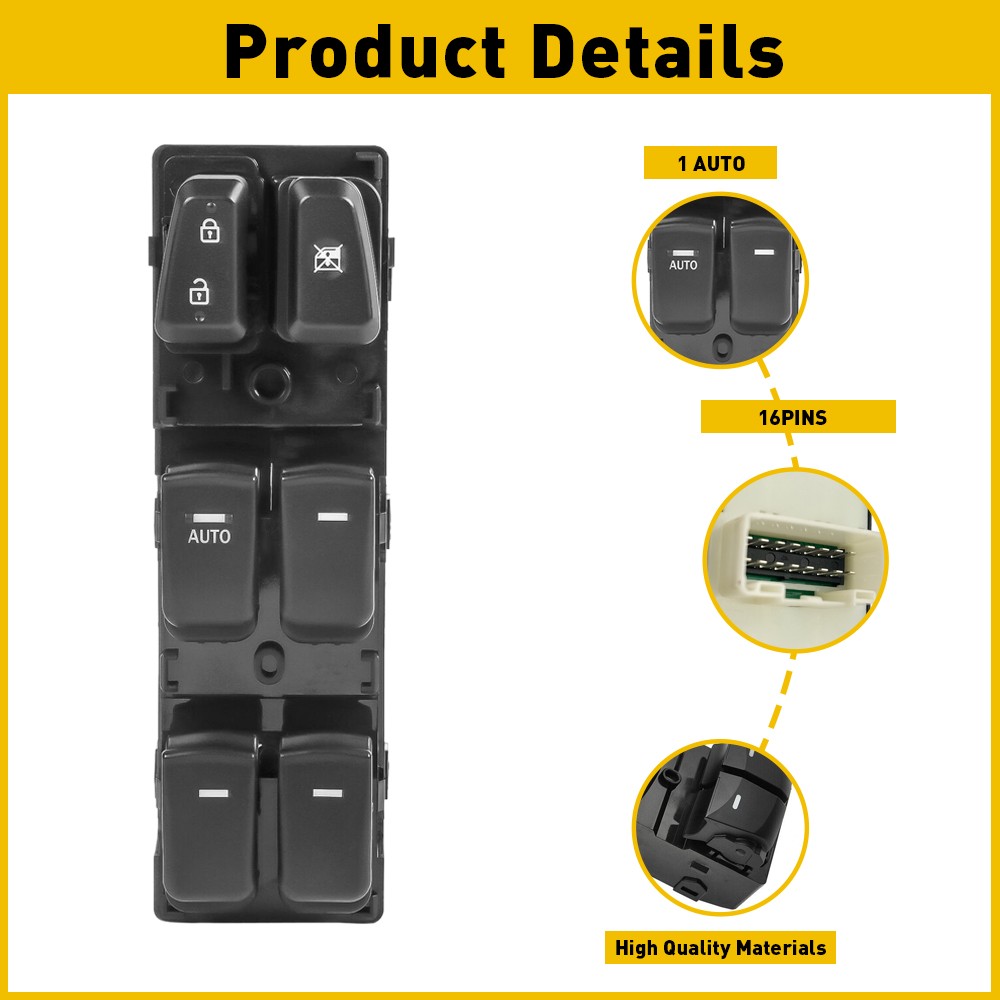 For 2011-2015 Hyundai Sonata Front Left Driver Side Master Power Window Switch V
