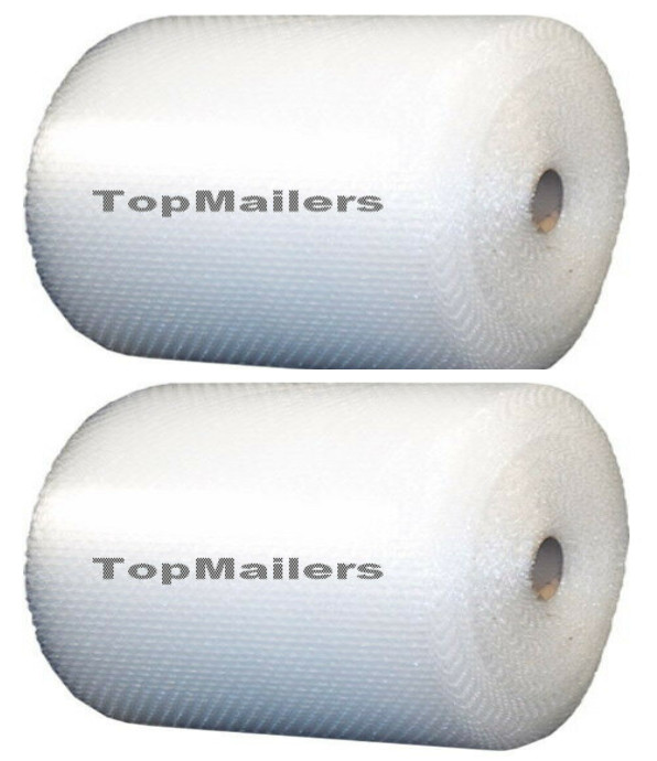 24" Wide - 1/2" x 130' Bubble Cushioning Wrap - LARGE Bubbles(2 Rolls)
