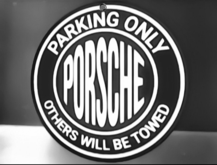 Porsche Parking Only Garage Decor Wall-Mount Metal