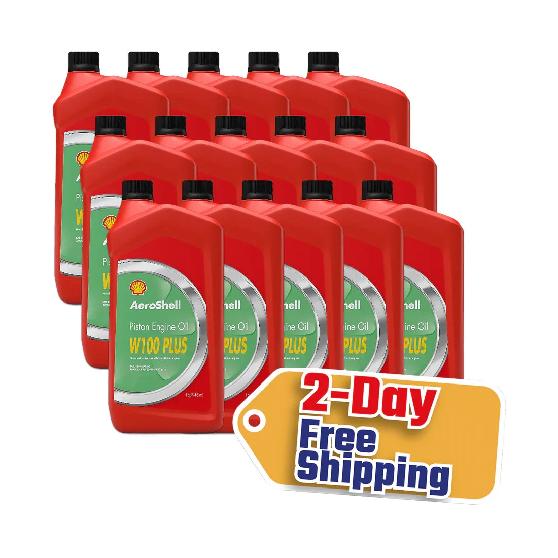 AeroShell W100 Plus Av. Oil –15 Quart Value Pack | J-1899 . 2-DAY FREE SHIPPING