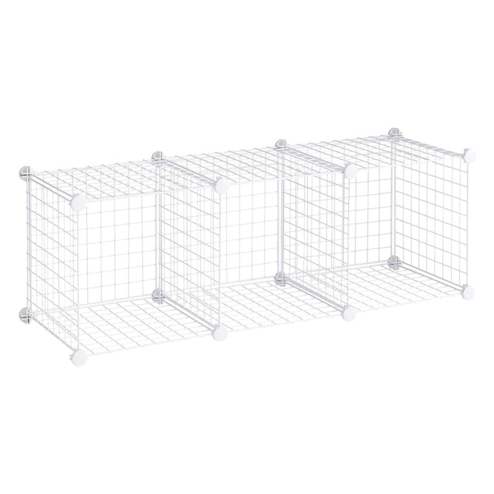 Rubbermaid 3 Piece Storage Stackable Cube Set, Multi-Use Home Organizers, White