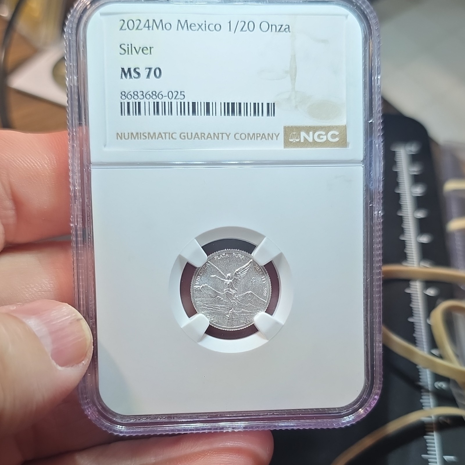 Mexico 2024 1/20 Onza Silver Coin NGC MS 70 Uncirculated