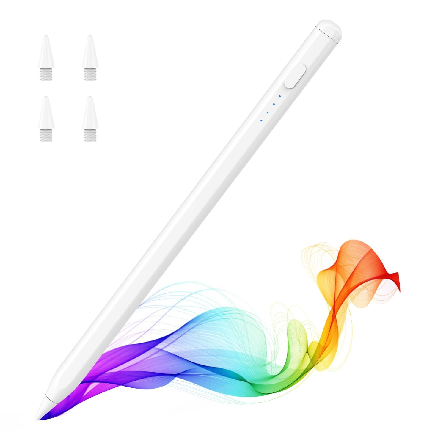 MoKo Pencil for iPad (A16) 11th 10th Gen, Stylus Pen 2018-2025 White
