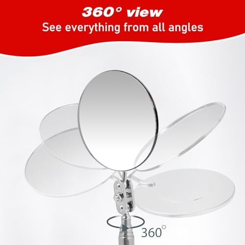 3 Pack Stainless Steel Mechanic Mirror Telescoping Inspection Mirror