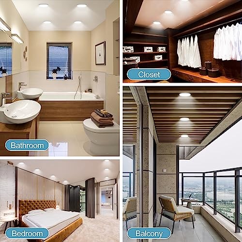 5.4 inch Flush Mount LED Ceiling Light 5000K Daylight, 5 inch 8 Pack White