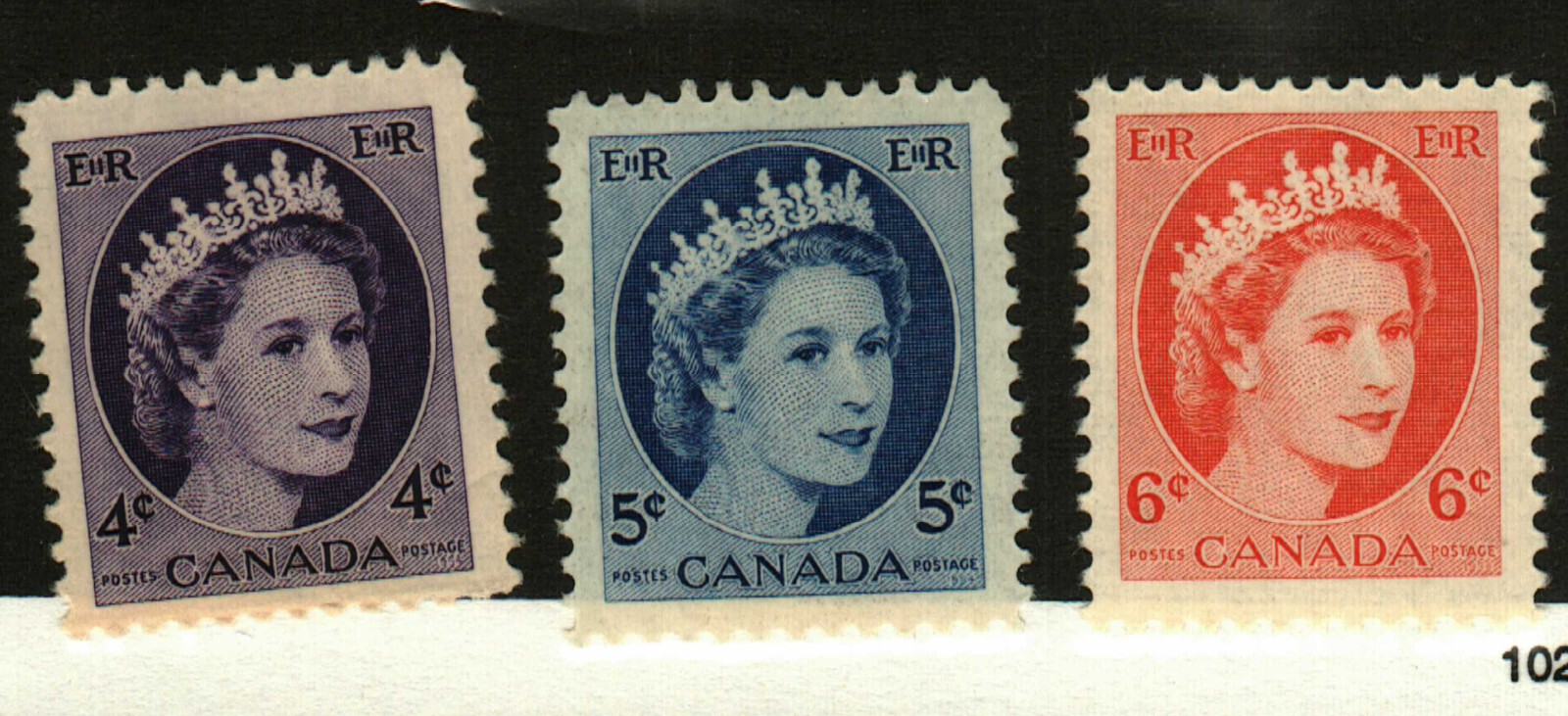 Canada #340-42  MNH QEII
