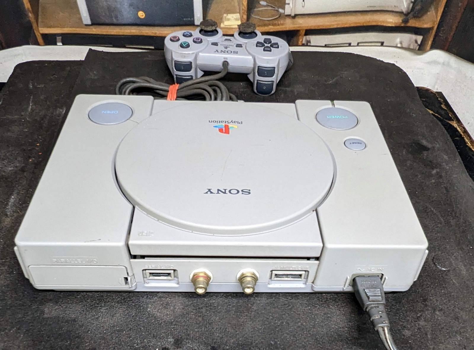 Sony Playstation SCPH-5501 with controller setup for audiophile CD player use.