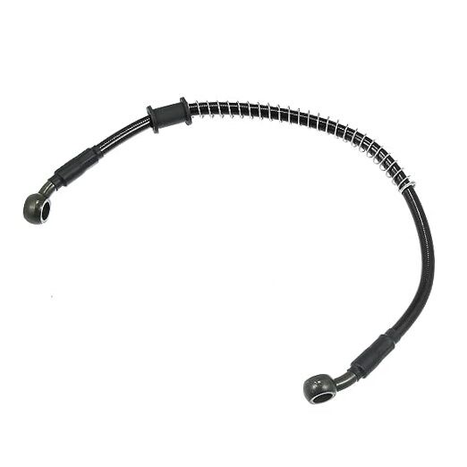 15.75" 10mm 28 Degree Motorcycle Braided Brake Clutch Oil Hoses 40cm Black