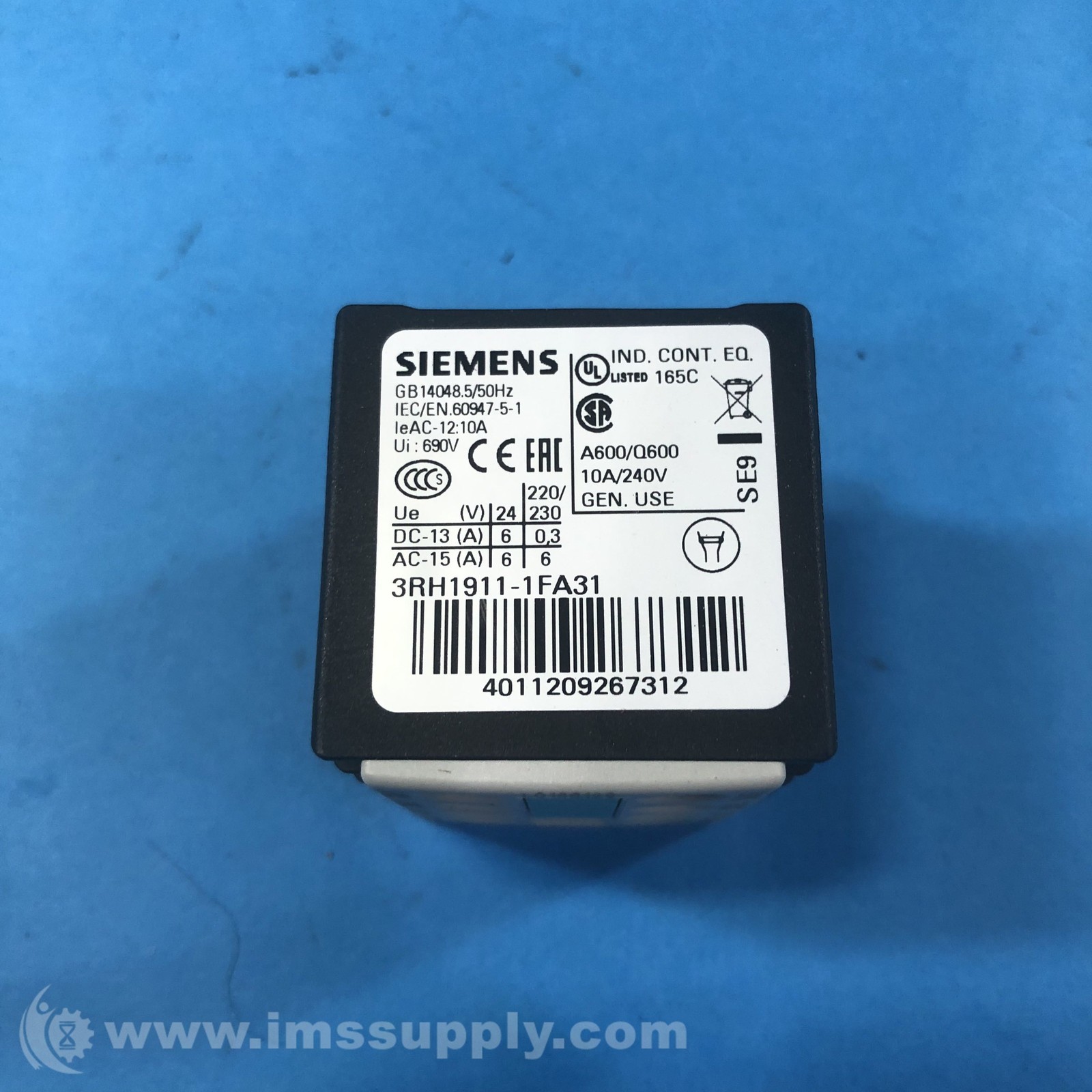 Siemens 3RH1911-1FA31 Auxiliary Contacts Block FNOB
