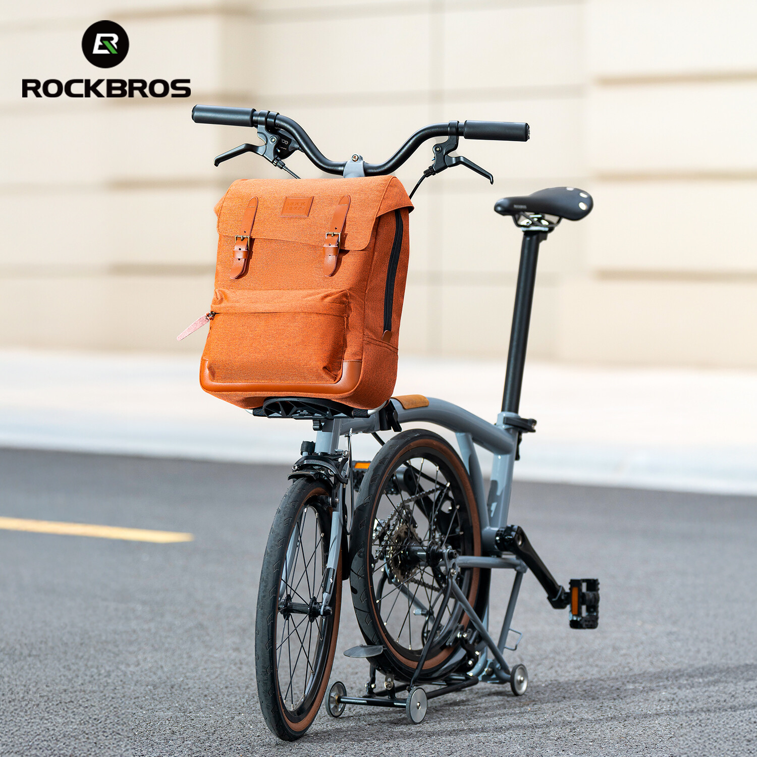 ROCKBROS Folding Bike Front Bag Portable 8.3L Handle Bag Outdoor Sports Backpack