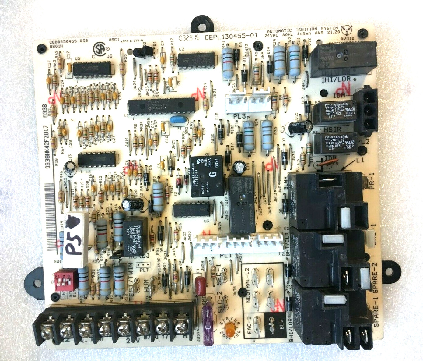 Carrier Bryant HK42FZ017 Furnace Control Circuit Board CEPL130455-01 used  #P5
