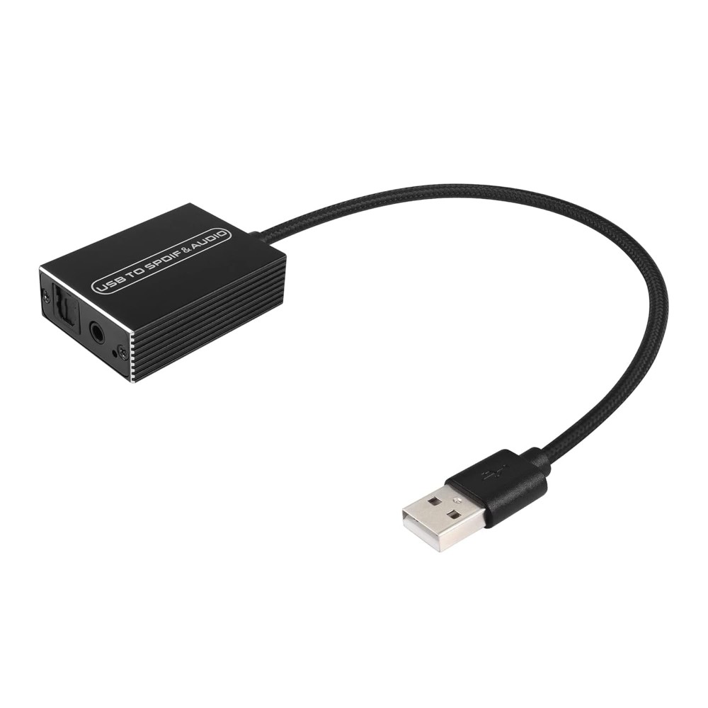 USB2.0 to Optical Toslink 3.5mm Audio Adapter Type-A C PS5 NS Laptop Soundbar