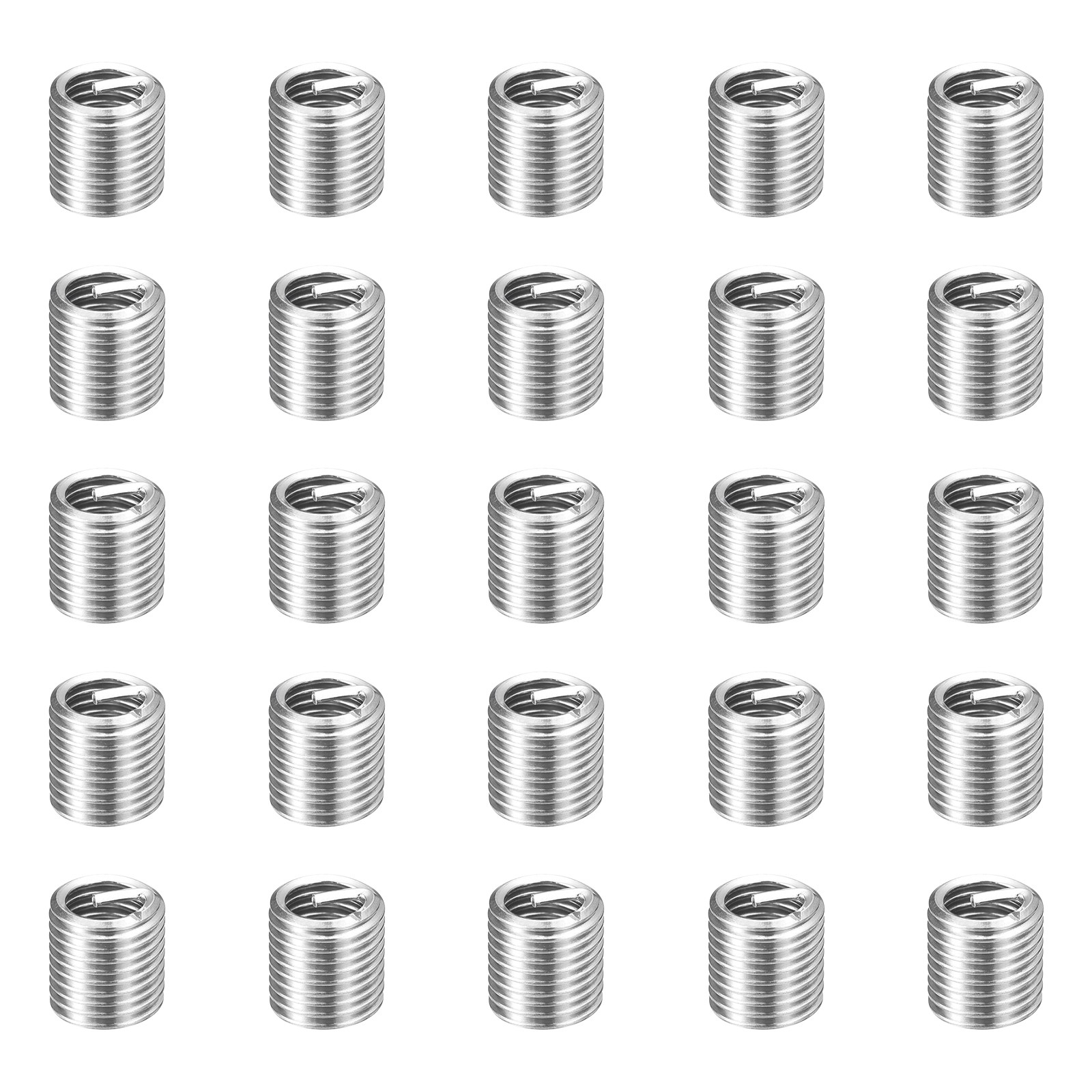 50pcs Wire Thread Inserts M6 x 1 x 2D Metric Helical Threaded Sleeve