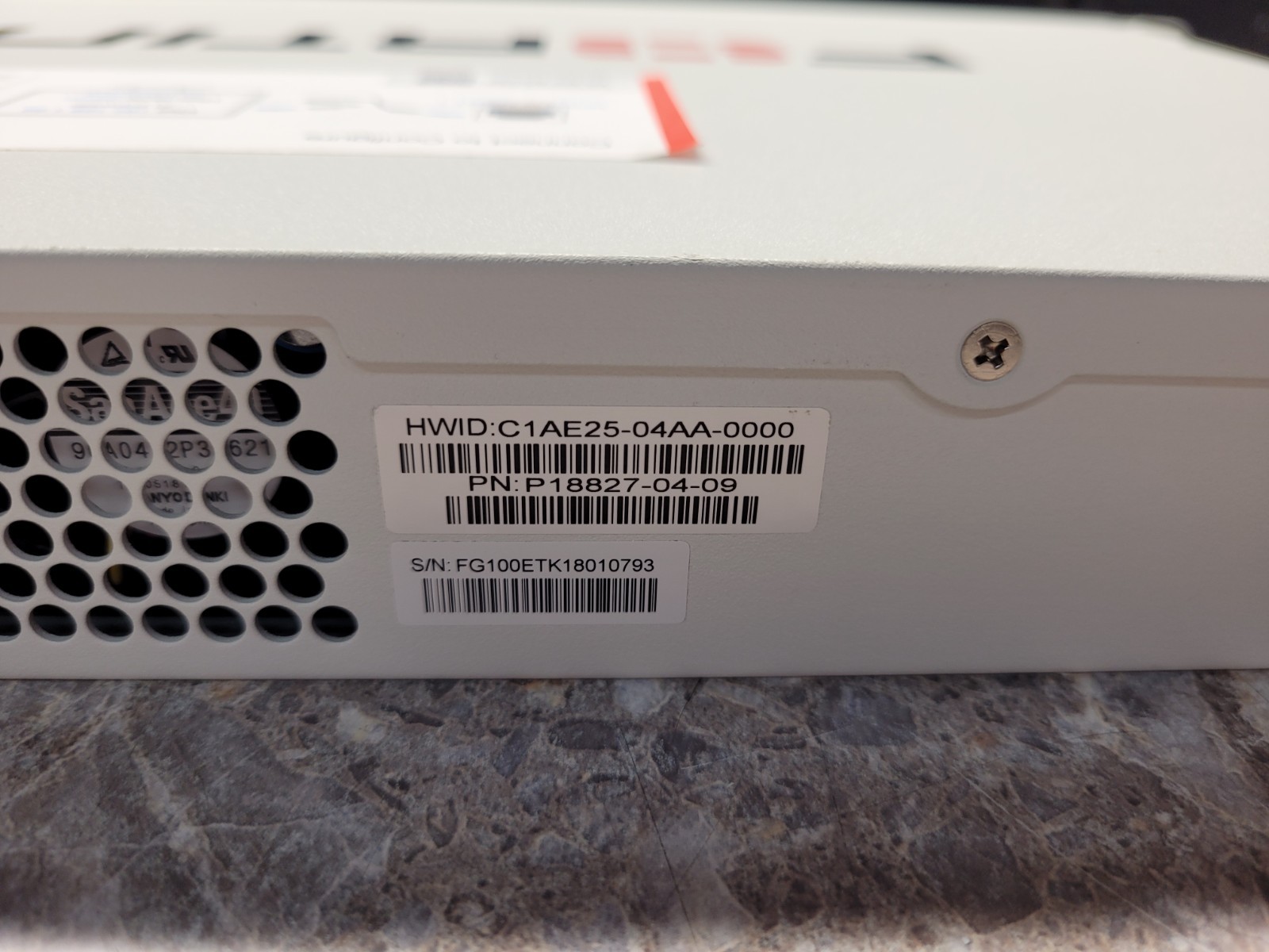 Fortinet FortiGate 100E Firewall (No Licensing) Includes Power Cable