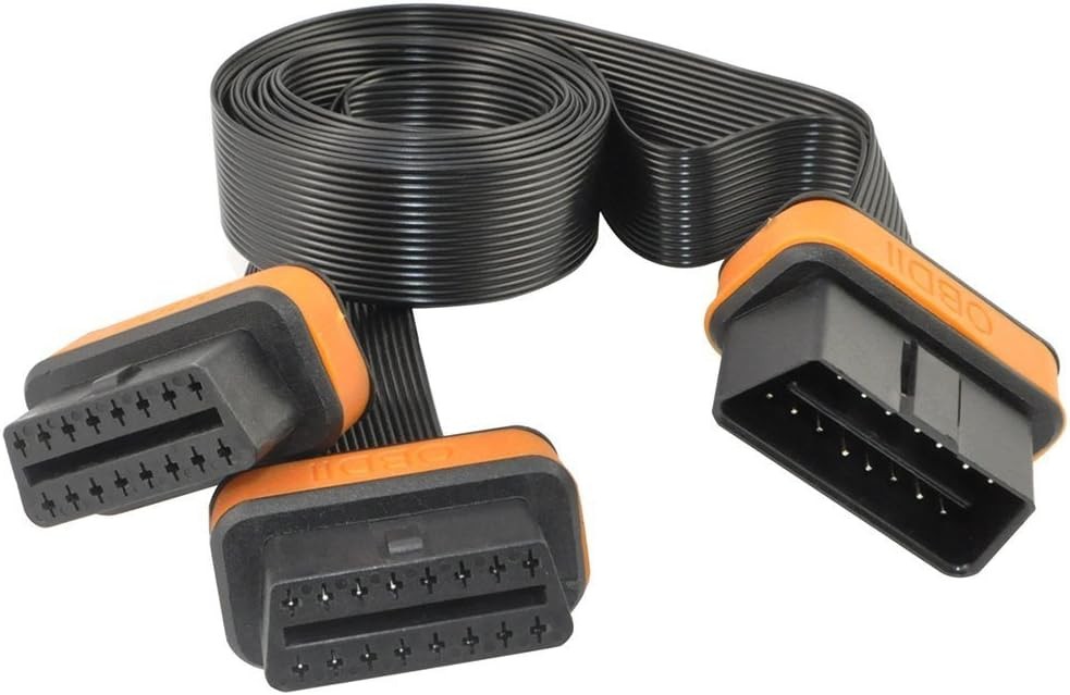 3.3ft/1m OBD2 Splitter Cable, 1 Male Splitter to 2 Female OBD-II Extension Ca...