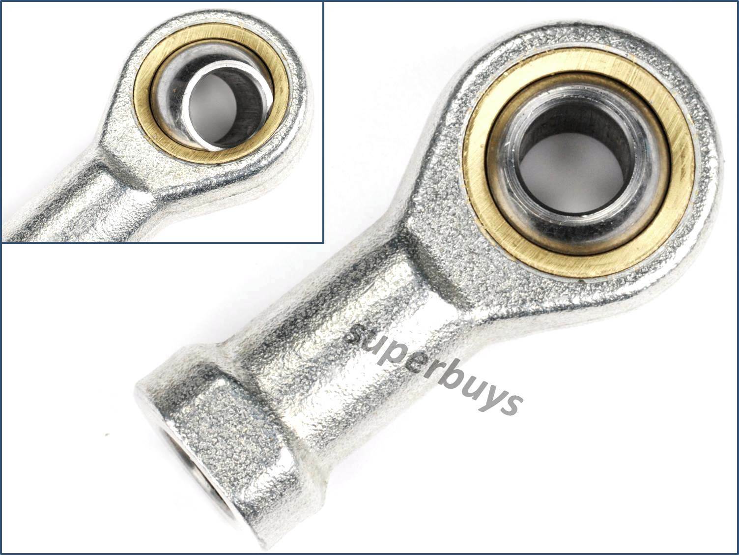 Right M10 x1.5 Female Threaded Rod End Bearing Heim Rose Joint Mechanical Swivel