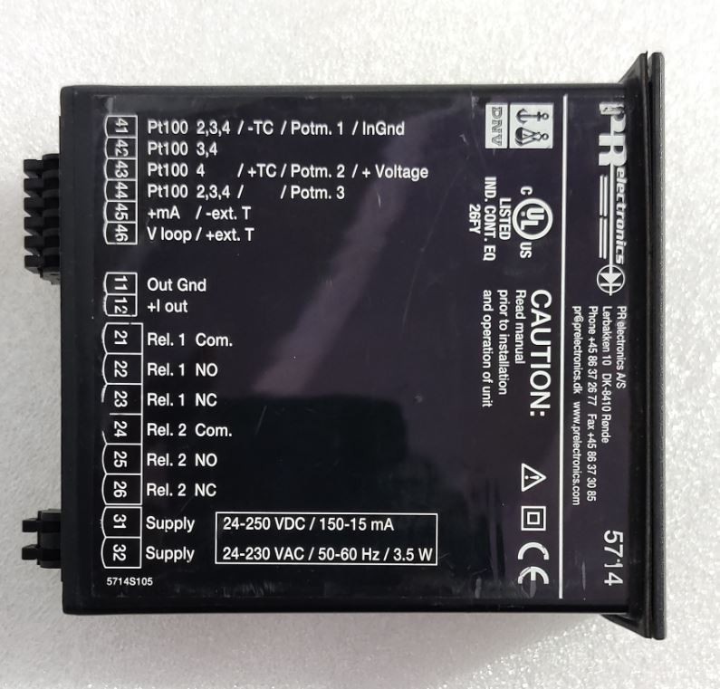 PR Electronics 5714A Programmable LED Indicator Universal Input Panel Meter