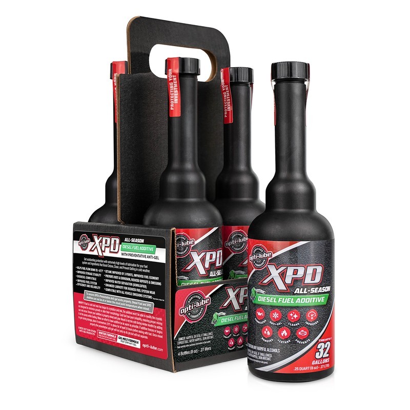Opti-Lube XPD All-Season Diesel Fuel Additive - 4 Pack of 8oz Long Neck Bottles
