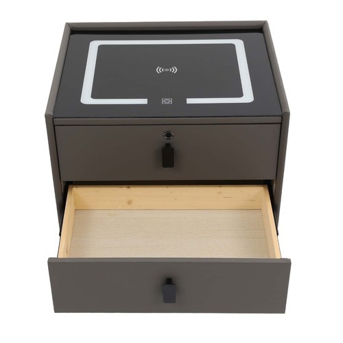 Bluetooth Speaker Smart Bedside Table with USB & Wireless Charging Light