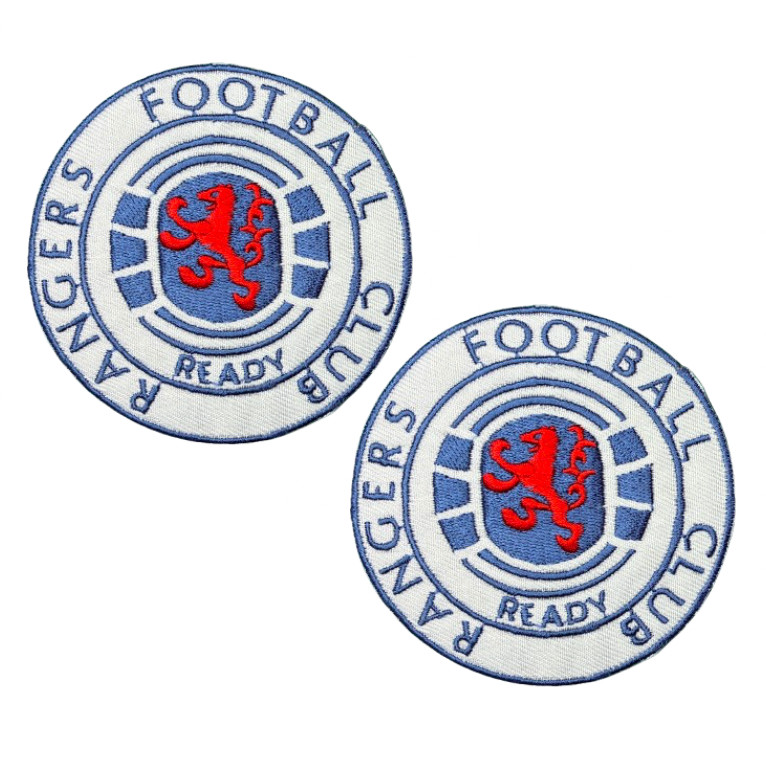 2 PACK Vintage Iron-On Patch of 60's Glasgow Rangers Soccer Football Club