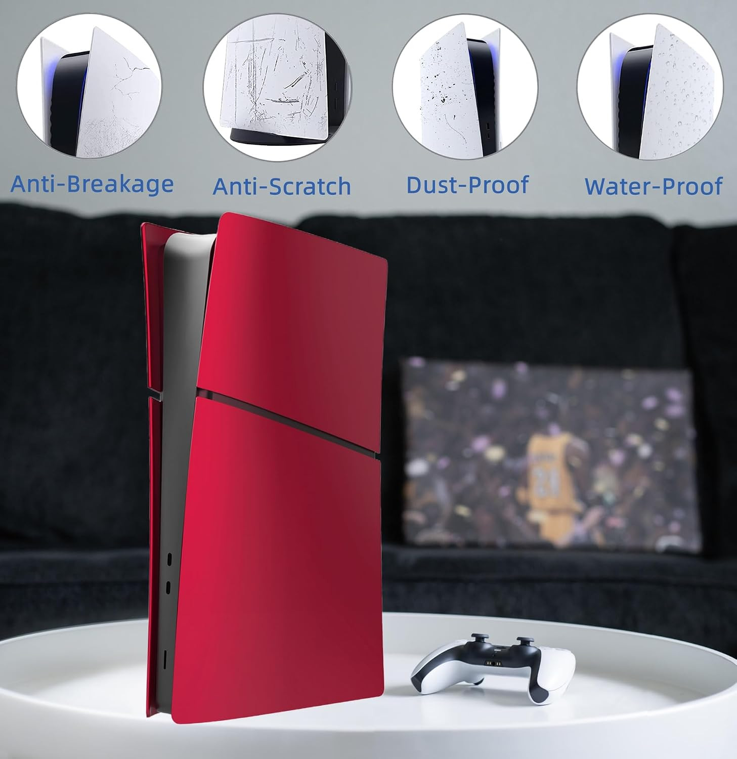 Slim Digital Edition Cover Plates for New PS5 Slim Console, Shell Panels Compati