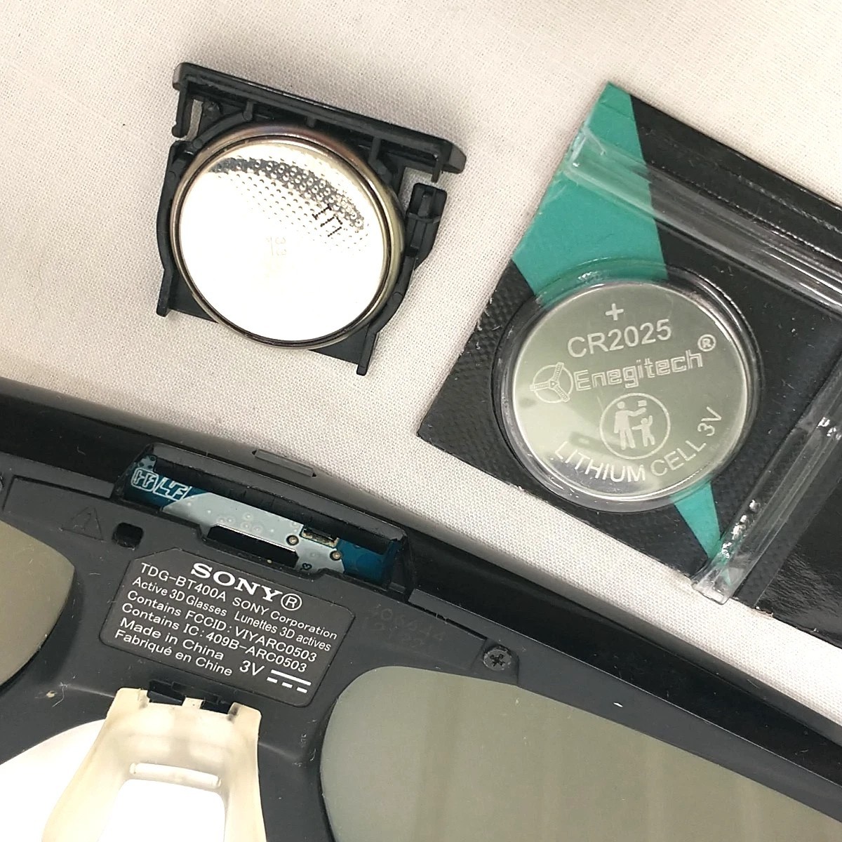 One 1 Sony TDG-BT400A Active Shutter 3D Glasses w/Fresh Battery!