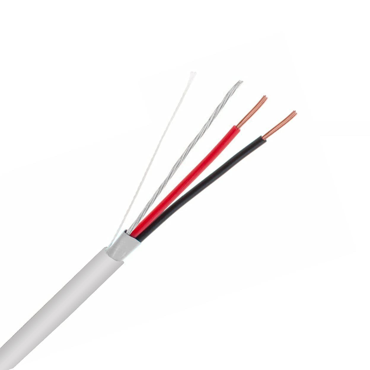 125ft 22 AWG Shielded Alarm Cable 2 Conductor for Fire Security Sound Wiring