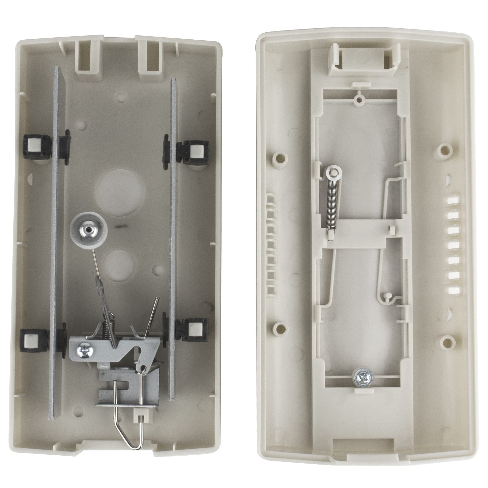 2-Note Mechanical Door Bell Chime with Button and Viewer, Silver