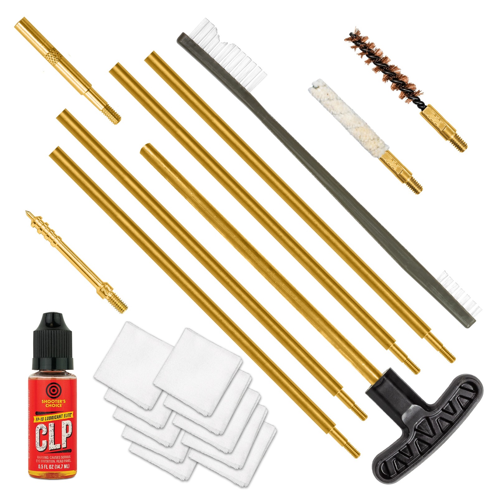 OTIS .22 Caliber Firearm Cleaning Kit with Rods, Brushes, Patches (FG-SRS-22)