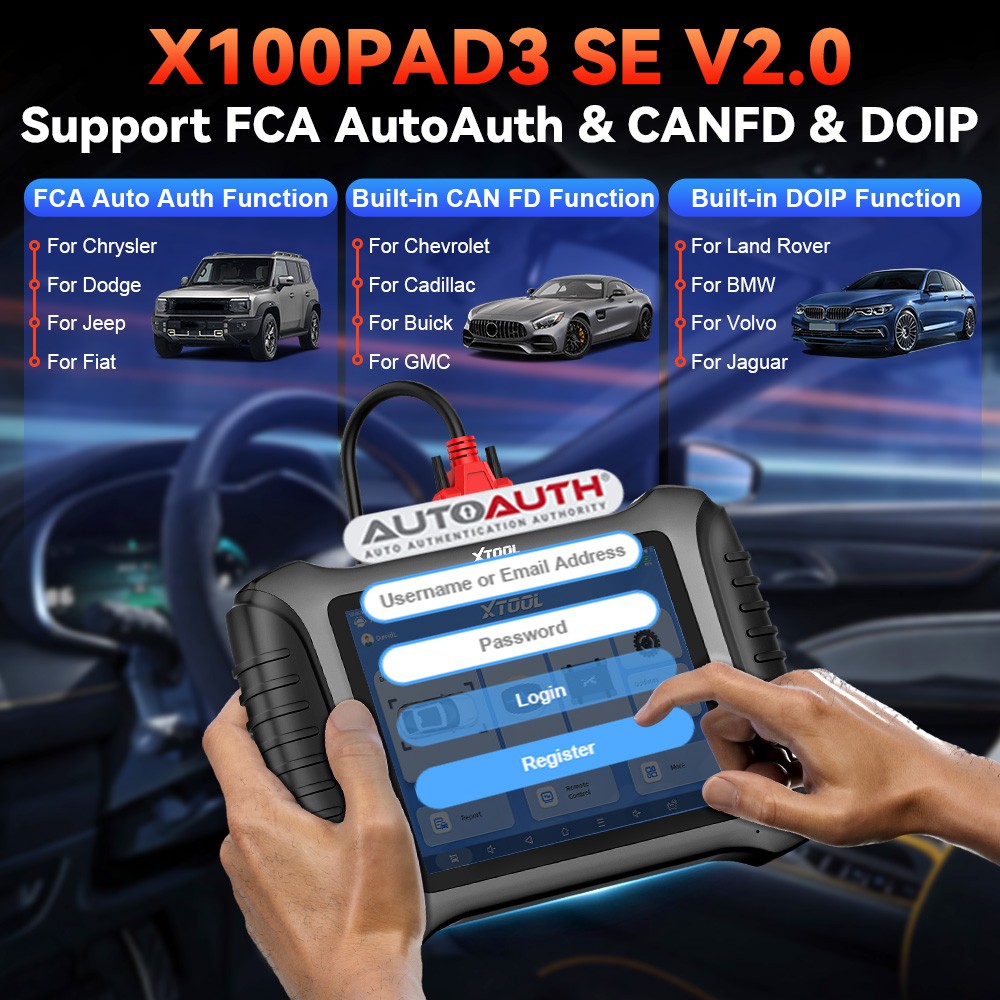 2025 XTOOL X100 PAD3 SE V2.0 Key Programming Coding Tool Scanner 38+ Service FCA
