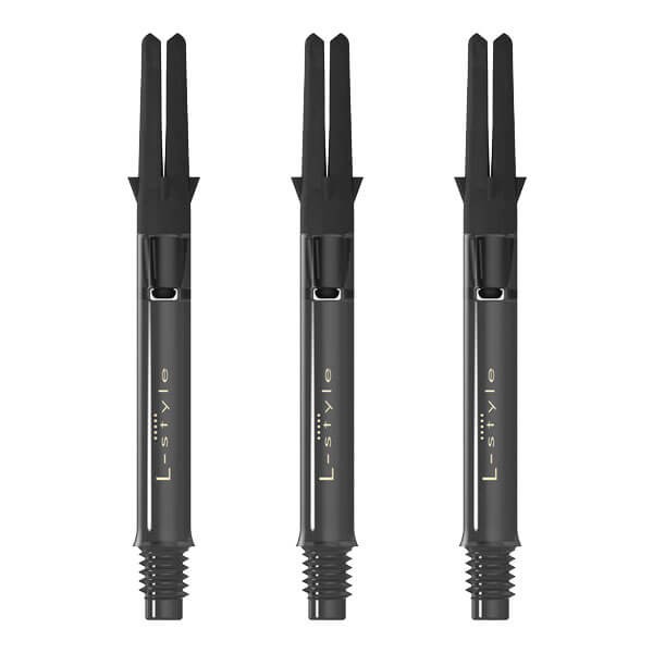 L-style L-Shaft Carbon Silent Dart Shafts 330 Clear Black