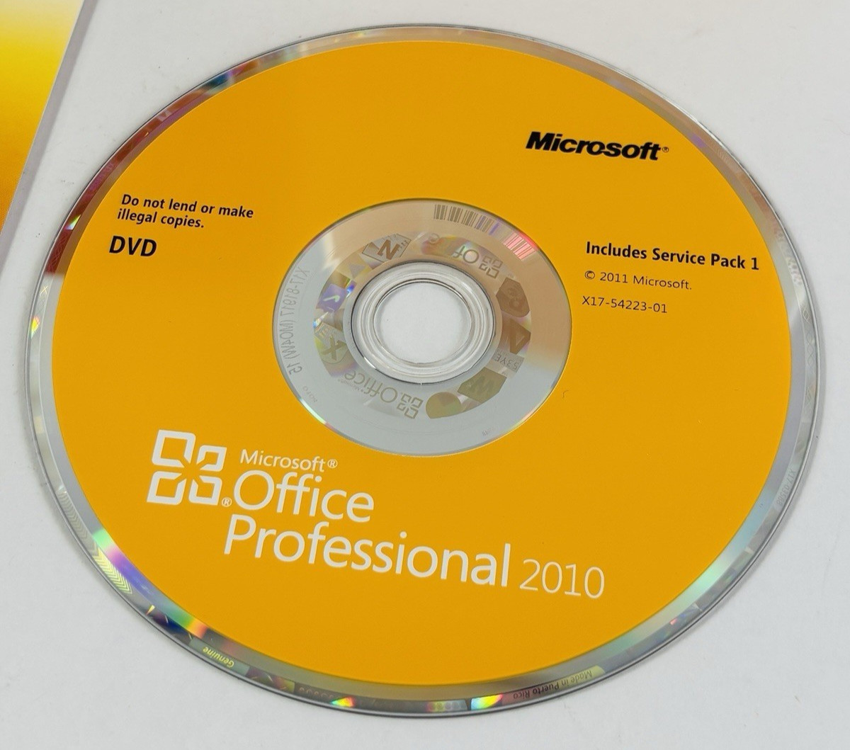 Microsoft Office Professional 2010 with Service Pack 1 DVD-ROM (2011) Disc Only