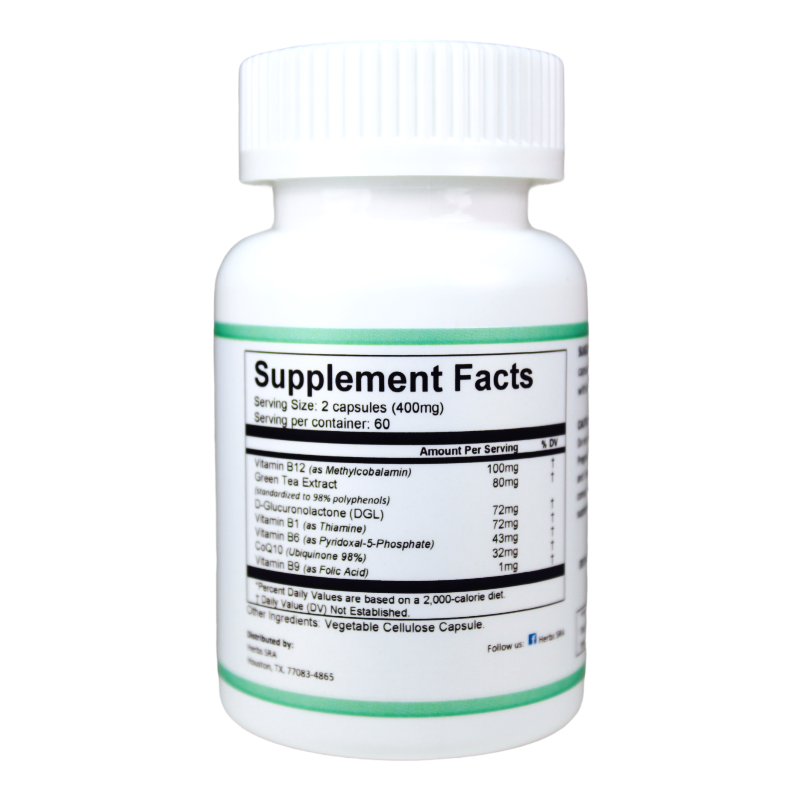 INCREASE ENERGY, 120 capsules, Support Keto Diet, Herbal Energy Booster.