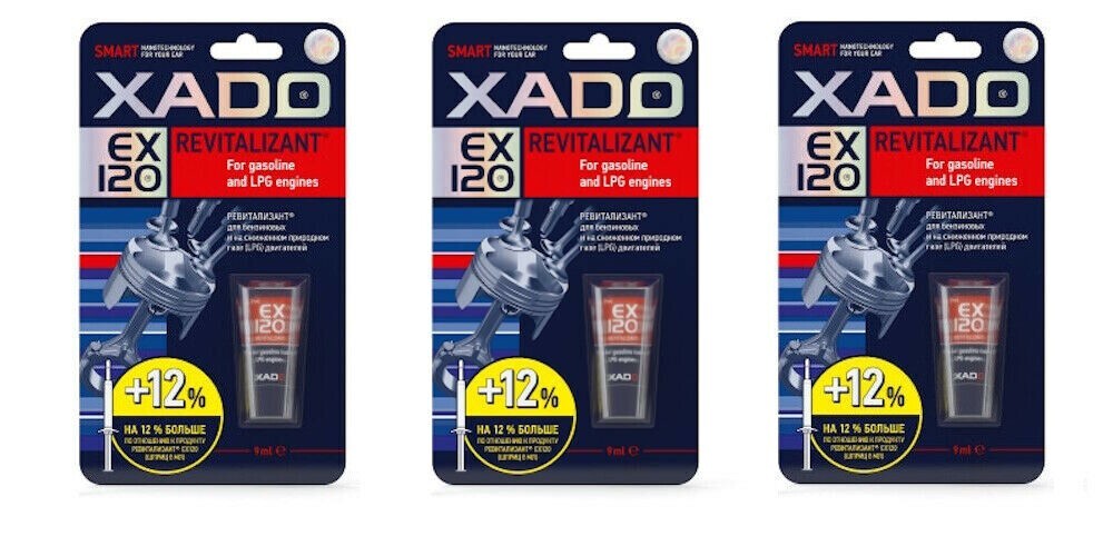XADO EX120 gel REVITALIZANT GASOLINE, LPG ENGINE RESTORATION WITHOUT REPAIR