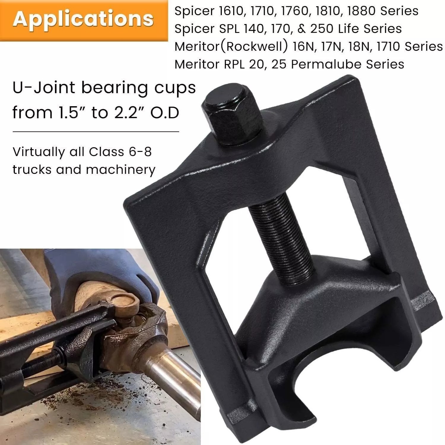 Heavy Duty 10102 U Joint Puller (Class 6-8) Installer Tool