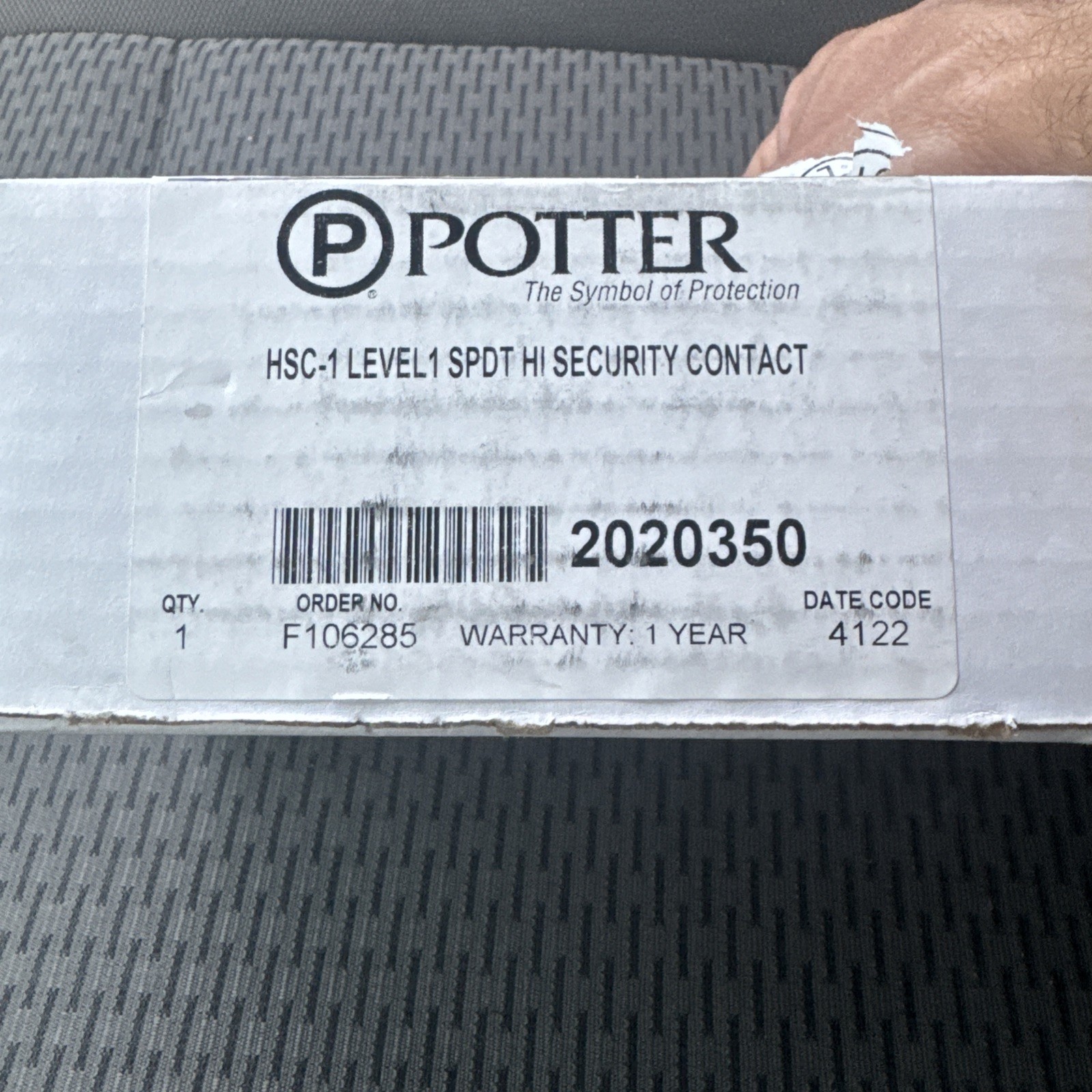 Potter Electric Signal HSC-1 High Security Switch Contact Level I MPN 2020350