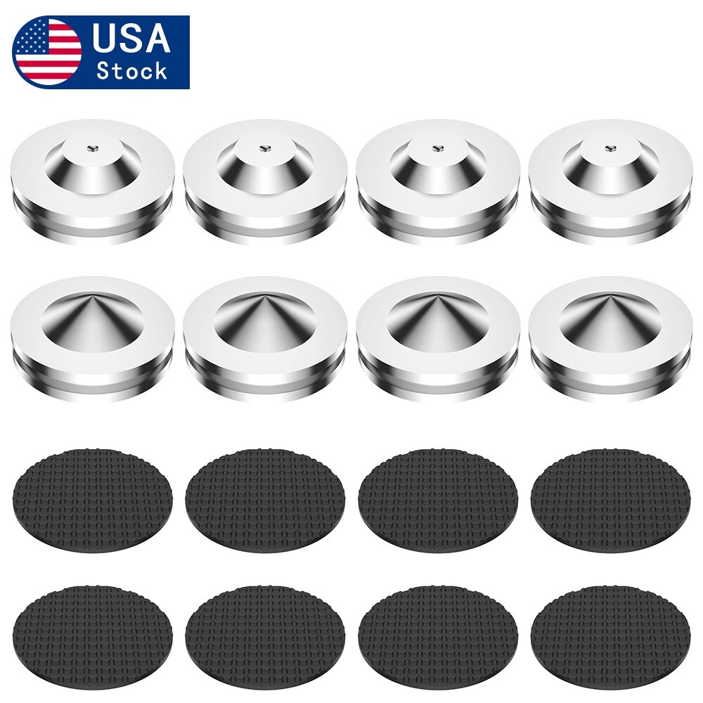28X22mm Stainless Steel HiFi audio Speaker Isolation Spike Stand Feet Pads Base