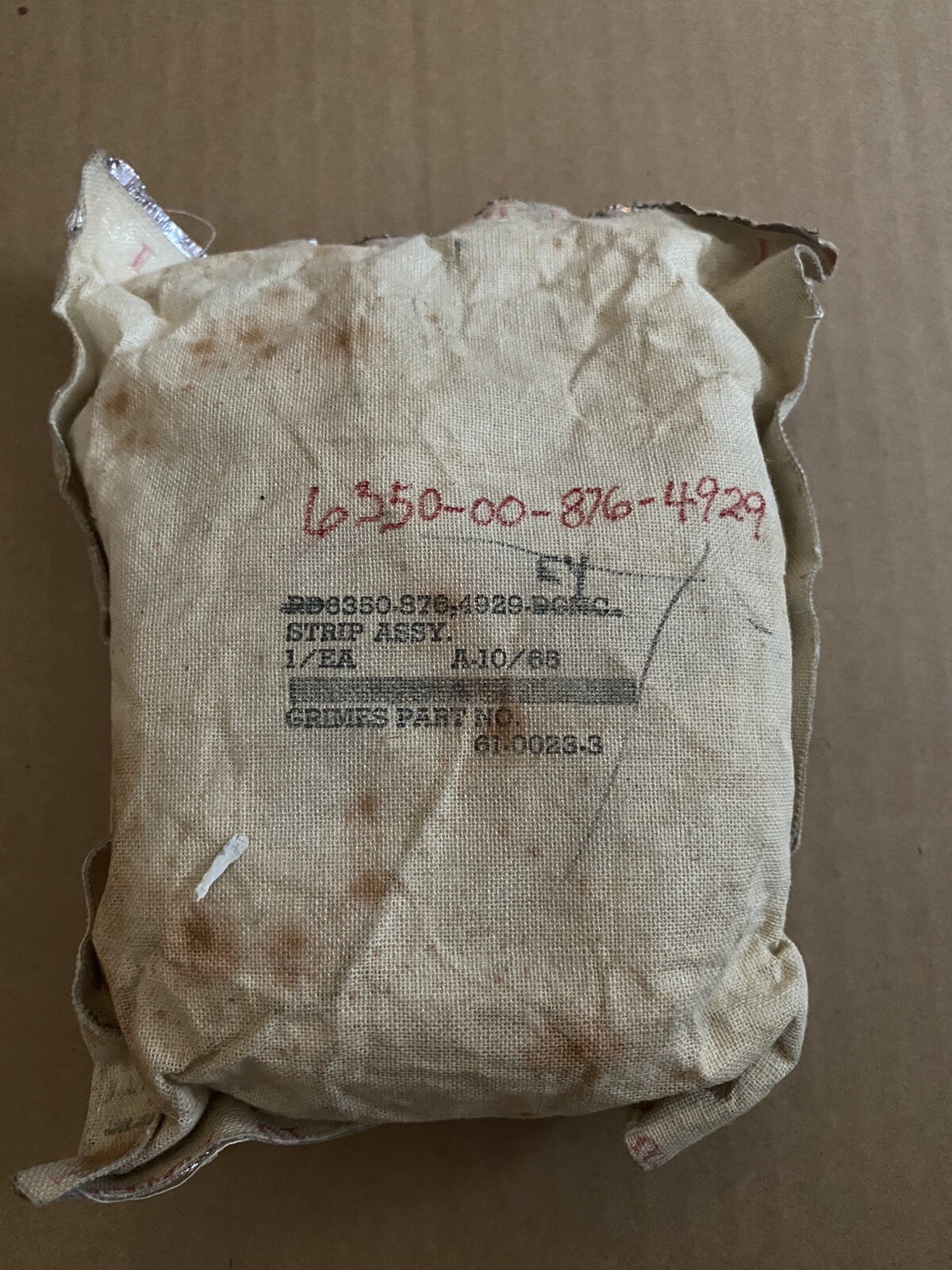 GRIMES AIRCRAFT MILITARY - STRIP ASSY. 61-0023-3 6350-00-876-4929 NOS VINTAGE