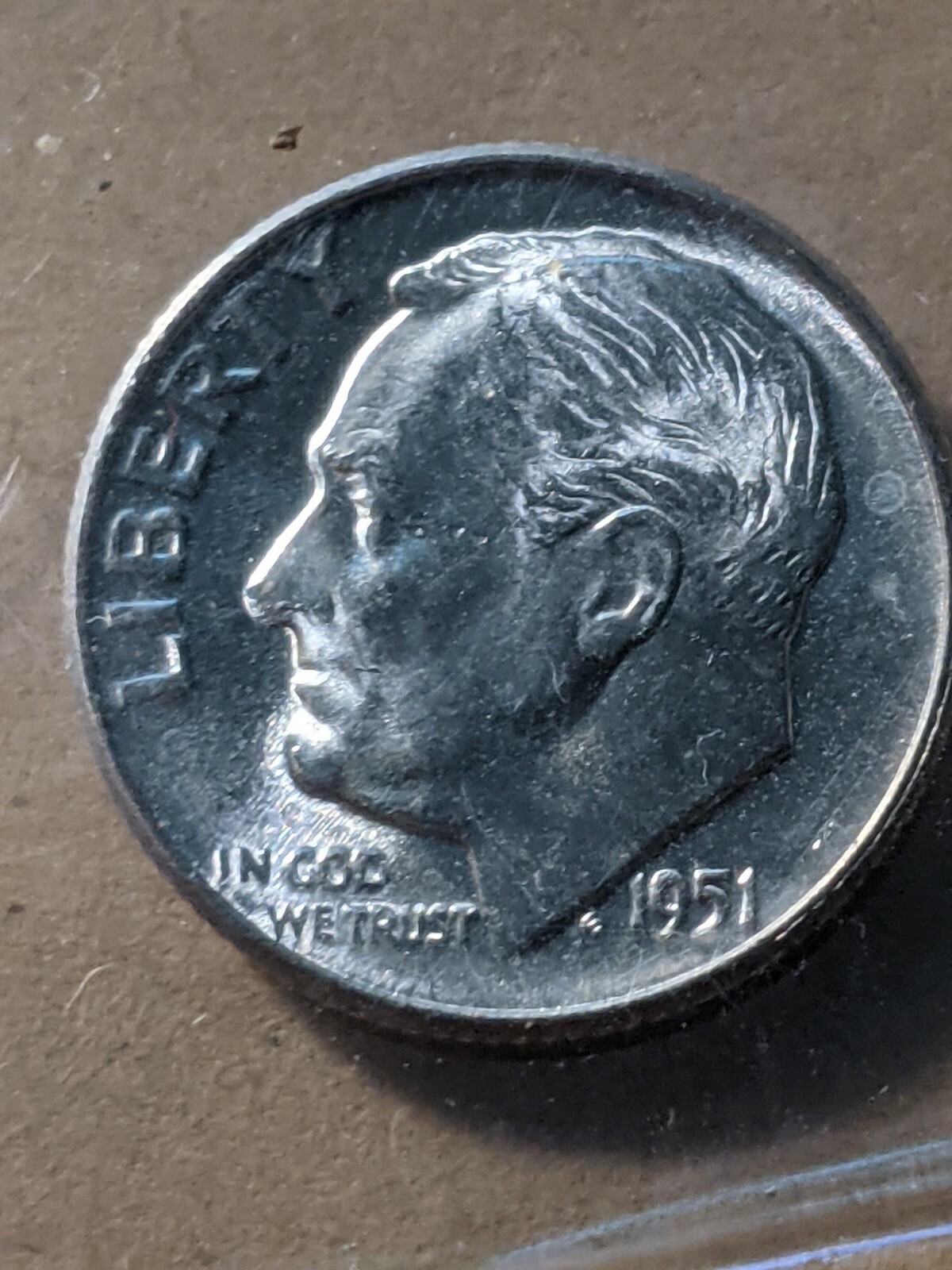 1951-D Roosevelt Dime BU uncirculated gem from roll (1 coin)