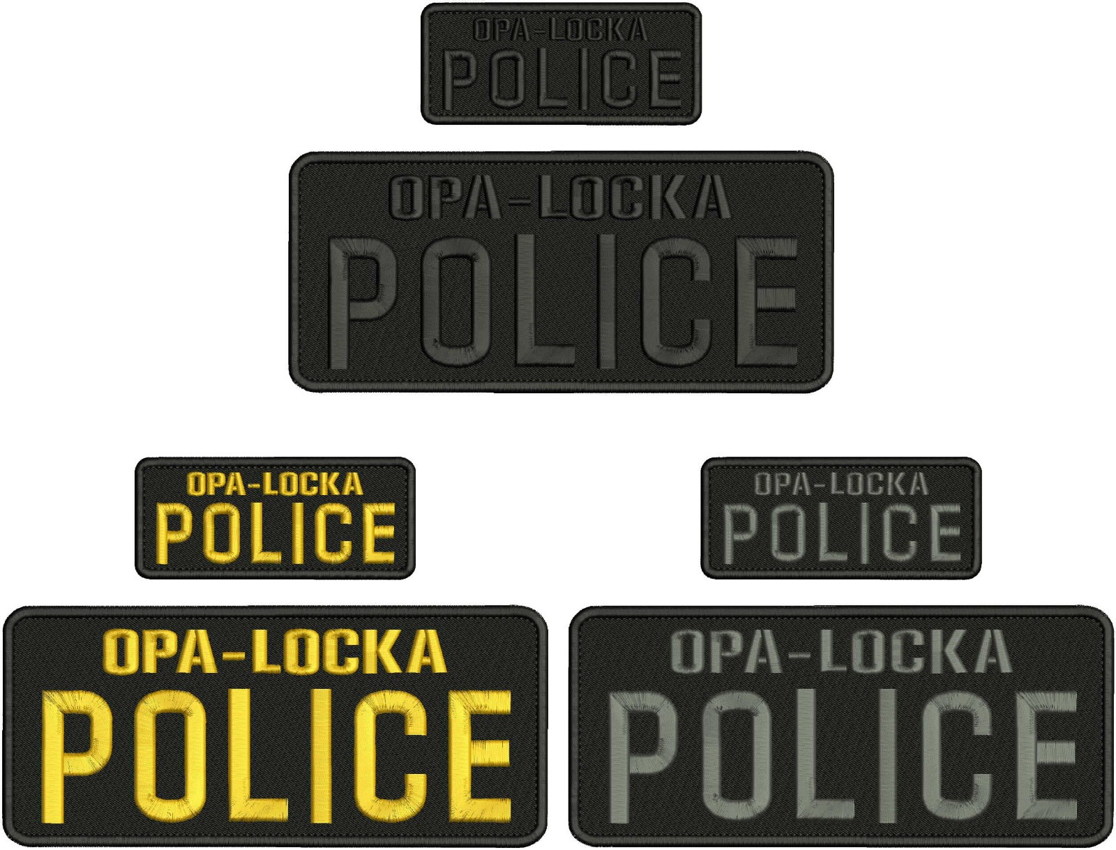 Opa-Locka POLICE 6 EMBROIDERY PATCH 4X10 AND 2X5 HOOK ON BACK