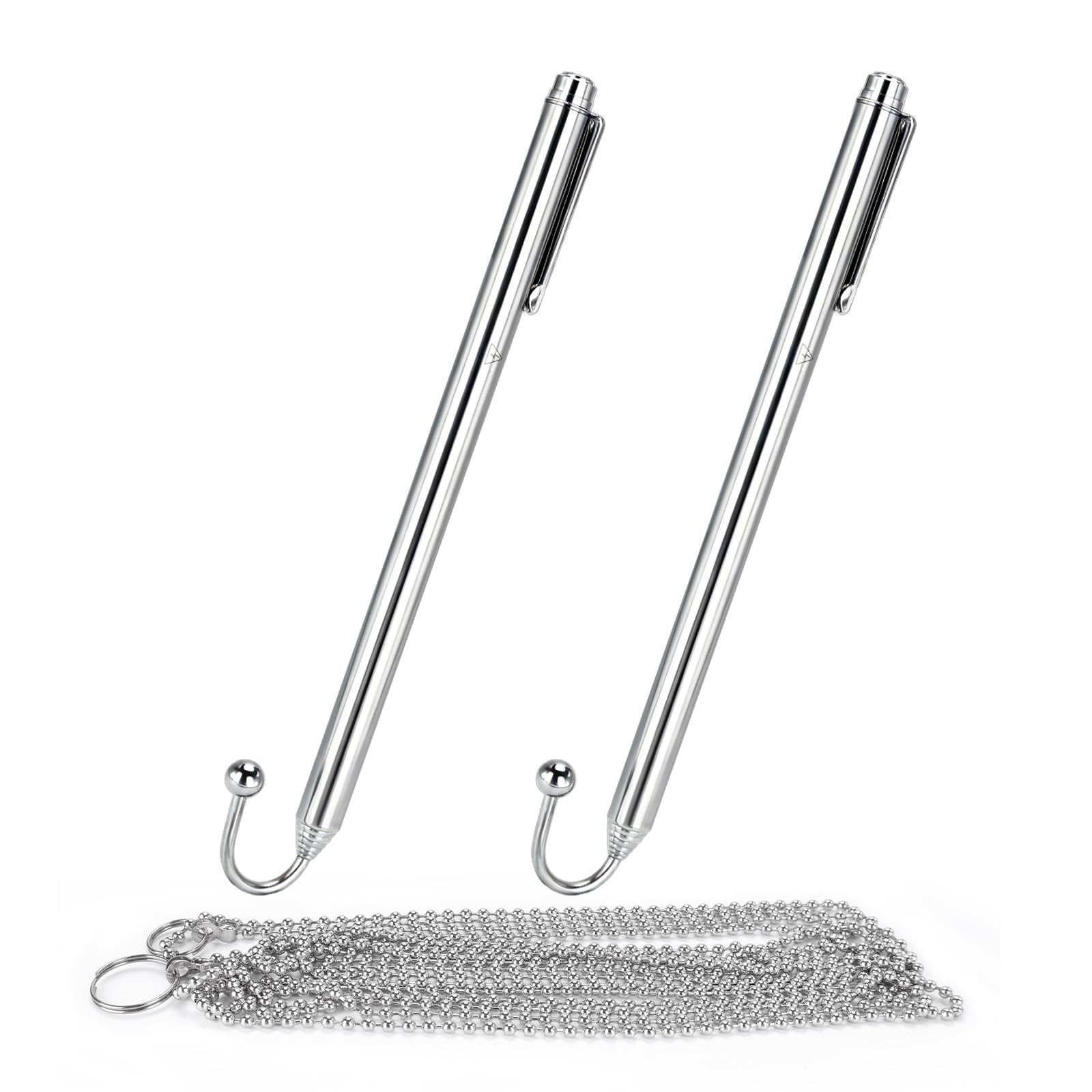 2Pack Telescoping Wire Reacher Pole, 7.8Inch Collapsed Length, 38 Inch Extend...